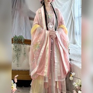 Hanfu 汉服  古装 中国风传统服装Hanfu Costume Traditional Costume Hanfu Suit Chinese Style Costume Large Size Hanfu Suit Waist-Length Large Sleeve Shirt Sling One Piece Pleated Skirt Embroidered Song Made Hanfu