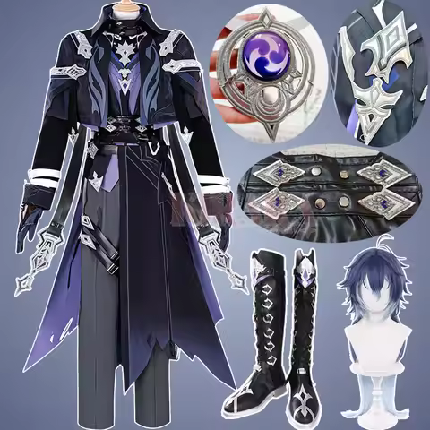 Flins Cosplay Costume Game Impact Kyryll Chudomirovich Cosplay Wig Hair Flins Shoes Boots Men Party 