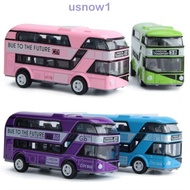 AHOUR1 Diecast Cars Toy 4 Wheels Gift for Boy Vehicle Set Doors Open Close Toy Vehicles City Tourist Car Educational Toys Double Decker Bus