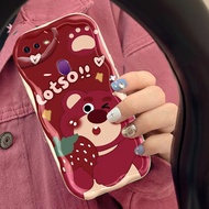 Casing Hp OPPO F9 Pro F11 A5 2020 A9 2020 A11 A11X A9X A7x A9 2019 Realme 2 Pro U1 Mobile Case Bear Pattern Hp Strawberry Fun Cases Cartoon Casing Creative Protective Cover Softcase