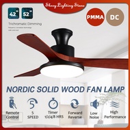 【Shrry Lighting】Ceiling Fan With Light（3 Blades）Tricolor LED Lighting DC Ceiling Fan in Bedroom