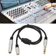 SHOPSHARINGSL 6.35mm Male to 6.35mm 3.5mm Female, 0.5m / 1.6ft Plug and Play 1 Split in 2 Sound Cabl