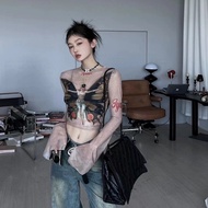 y2k y2k Women's Clothing Translucent Tops Hot Girls Clothes Early Autumn Fashionable Front And Back 