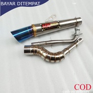 Exhaust Daeng muffler Pipe demak evo 110 z ZR Dv110 mv110 Dj90 wave dash 100 110 125 smsah 115 Xrm 1