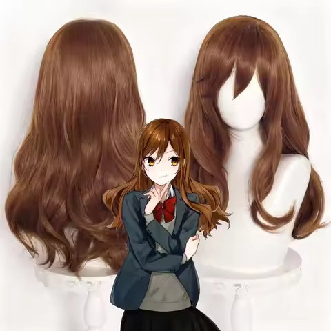 Anime Kyoko Hori Cosplay Wig Brown Long Curly Wigs Heat Resistant Synthetic Hair Halloween Women Rol