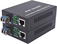 Multi-Mode LC Gigabit Fiber Media Converter - Include 2 SFP Transceiver 2Km, Wavelenth 1310nm, LC to