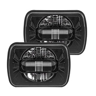 5x7 Led Headlight Angel Eyes Led 12v Square Led Headlights Accessories for Jeep Cherokee XJ Off Road