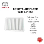 17801-21050 AIR FILTER - VIOS/ ALTIS/ WISH/ YARIS/ HARRIER/ SIENTA ENGINE FILTER ENGINE AIR FILTER