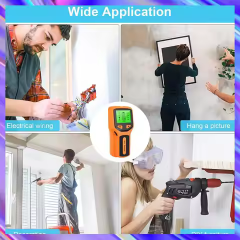 5 In 1 Wall Scanner Stud Detector Digital Handheld Wall Detector PVC Water Pipe Metal Finder Scanner
