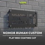 0.8 Iron Plate House Number + Paint Coating | Custom House Numbers | House Number Cutting Plate | Mi