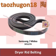 Samsung Midea 5PJ1270 5PJ 1270 Dryer Washing Machine Rubber Rib Belt Belting Mesin Basuh