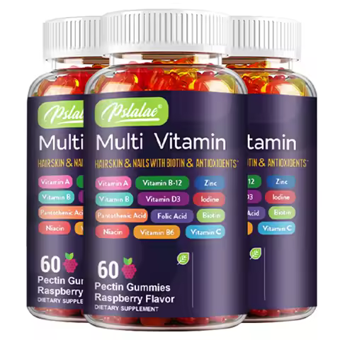 Multivitamin Gummies - with Biotin and Antioxidants for Hair, Skin & Nails, Immune Support - 60 Gumm