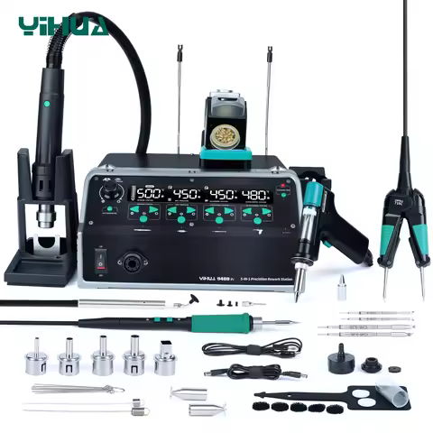 YIHUA 948D-IV 1410W Welding Station Tin Suction Sucker 5-IN-1 245 Soldering Iron Hot Air Gun Rework 