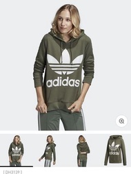 Originals adidas 全新 綠色 帽T 長袖 女 DH3139