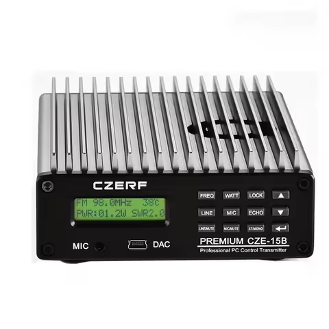 For Church Factory Home Long Broadcast Range Adjustable Frequency 76-108mhz 15W Wireless FM Transmit