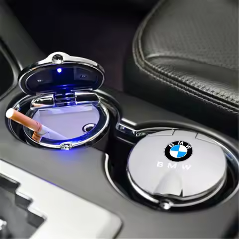 Portable Car LED Ashtray Universal Auto Cigarette Ash Sticker For BMW e46 e90 e60 f30 f10 e39 f20 e3