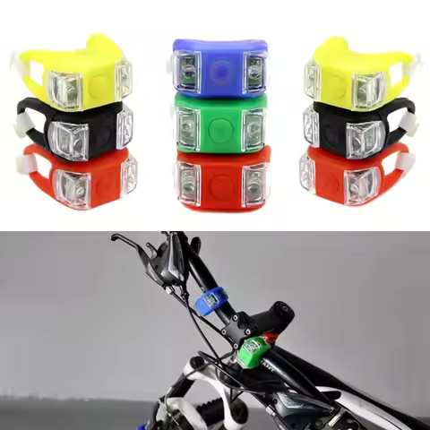 2LED Bike Bicycle Head Silicone Front Rear Wheel Tail Flash Cycling Light Lamp Frog Lamp