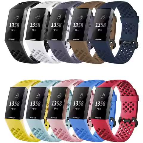 Strap for Fitbit Charge 3 SE band Replacement watchband smart Watch Sport Breathable Silicone Bracel