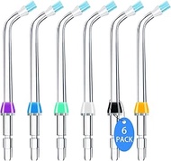 Replacement Tips for Waterpik Water Flosser, Plaque Seeker Replacement Tips Compatible with Waterpik Water Flossers, Plaque Remove Brisles Tips(6-Pack)