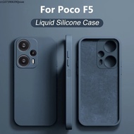 Poco F5 PocoF5 Pro Case Original Liquid Silicone Soft Cover for Xiaomi Poco F5  F5Pro Shockproof Phone Cases