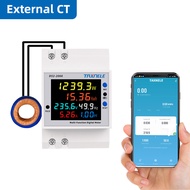 TUYA WiFi Remote Meter Smart Home D52-2066 6IN1 AC 110V 220V 100A Voltage Current Power Factor KWH E