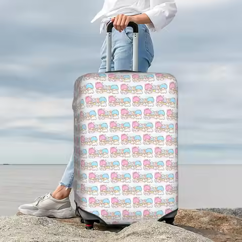 Cartoon Little Twin Stars Suitcase Cover Elastic Kiki Lala Luggage Protective Covers for 18-32 inch