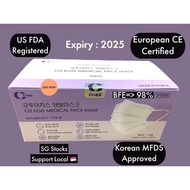 A+ | CH&amp;B 3 Ply White  Medical | Surgical Mask - Made in Korea a Quasi Drug &amp; US FDA registered - comparable to BYD