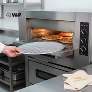 [V&P-t] Aluminum Pizza Pan Mesh Non Sti 14 Inch Baking Tray Lightweight Screen for Crispy Pizza Crus