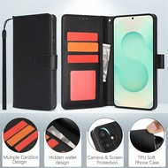 For Xiaomi 14T Poco F7 M7 X7 M6 X6 Pro 5G 4G Phone Case Magnetic Flip Folding Bracket Wallet Strap R