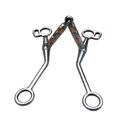 Western Bit Equipment Long Shank Copper Roller Mouth Stainless Steel Training Horse Bit 5 Inches 13c