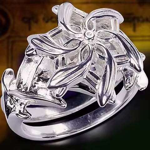 Original 925 Sterling Silver Galadriel Nenya 3ct Lab Diamond stone Engagement Wedding Ring For women