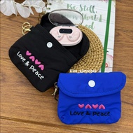 Earpods Pouch Love & Peace earphones lipstick pouch for earpods with hook clip coinpurse 4.5x4 inch