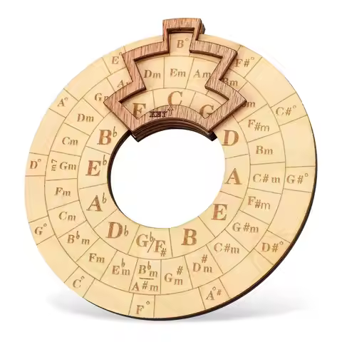 Wooden Melody Tool Round Circle of Fifths Wheel Melody Chord Tool Music Transpose Accessories For Mu