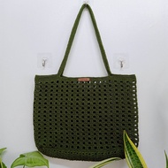 กระเป๋าถัก เชือก​ฟอก​ Handmade มีหลายสีให้เลือก (ทักแชทเลือกสี)​
