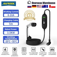 AUTOOL C350 EV Charger Portable 3.5KW Electric Car Charging Cable Charger Station Wallbox Timed for 