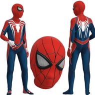 Cosplay Dewasa Laba -laba Pria Gwen Besi Spiderman Kostum+Topeng Cos Superhero Jumpsuit Untuk Dewasa