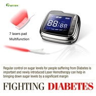 Ready Stock-LASTEK 650nm Cold Laser Therapy Wrist Watch for Hypertension Pressure Monitor digital blood glucose For Nose
