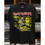 สไตล์ใหม่ เสื้อยืดลาย IRON MAIDEN คอกลม เสื้อยืดคอกลมผ้าฝ้าย