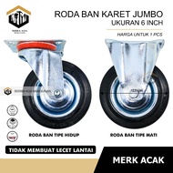 SAB 6 inch Trolley Wheels /Xander Trolley Wheels / Cart Wheels Showcase Black Rubber Wheels