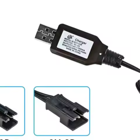 7.4V (3.7V X2) Charger SM-2P/3P SM-4P Reverse XH-3P/4P Li-ion Battery Electric RC Toys Car Boat USB 