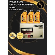 PACKAGE 1 BOX (CONTENTS 24) Yamalube Matic OIL 20w40 0.8LT API SL Yamalube Matic 20w-40/