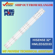 (NEW) HMLED 32D33 HISENSE 32" LED TV BACKLIGHT HISENSE 32 INCH LED TV BACKLIGHT READY STOCK