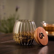 Glass jar with wooden lid 800ml