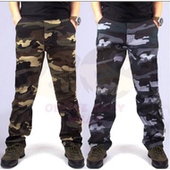 WB Kids ARMY Long Slack Pant High Quality Unisex (1Y - 12Y) - 2 Colors Seluar Askar Budak Celoreng