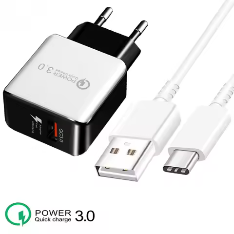 EU Plug Phone Charger 3A Fast Charger Type C Cable For OPPO F17 A93 A53 A52 A72 Reno 2 Z 3 4 5 Realm
