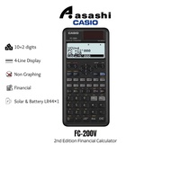 Casio FC-200V 2 / FC-200v2 Financial Calculator with 2 way power