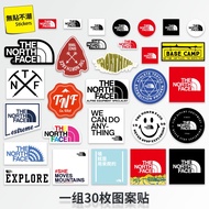 [stickers] 30 pieces/set personality north outdoor adventure camping tide brand fishing luggage luggage stickers scooter motorcycle helmet stickers waterproof