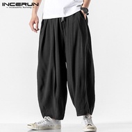 INCERUN Mens Womens Baggy Pants Loose Casual Wide Leg Trousers Long Pants Summer