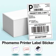 500Pcs Thermal Paper 4x6 Fan-Fold Labels Shipping Supplies Phomemo 241BT 246S D520BT Label Printer f