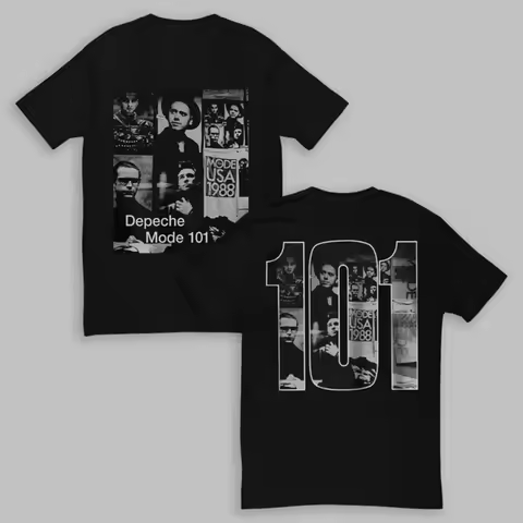 1989 Retro Depeche Mode 101 Depeche Mode Live Album T-Shirt Pure Cotton Couple Summer Streetwear men